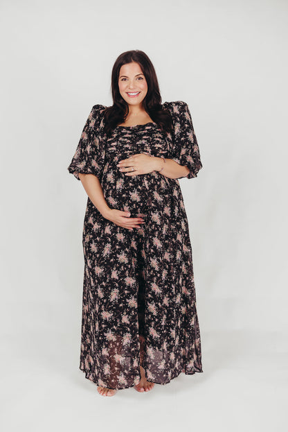 Melody Maxi Dress in Black - Bump Friendly & Inclusive Sizing (S-3XL)