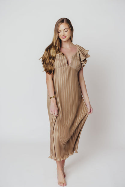 Lucky Charm Midi Dress in Mocha - Bump Friendly & Inclusive Sizing (S-3XL)