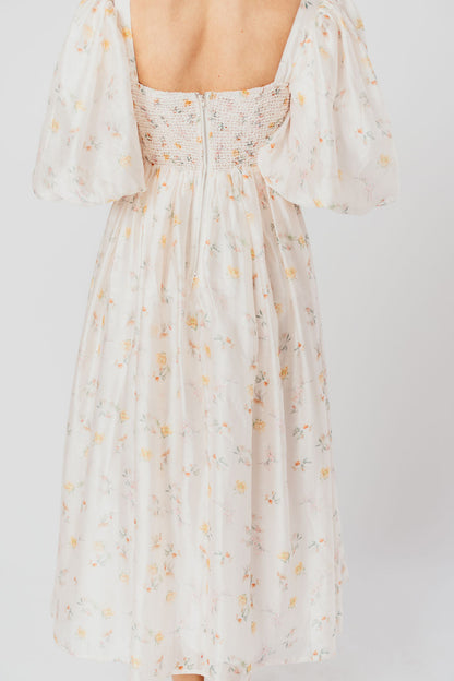 Harlow Maxi Dress in Tiny Yellow Floral - Bump Friendly & Inclusive Sizing (S-3XL)