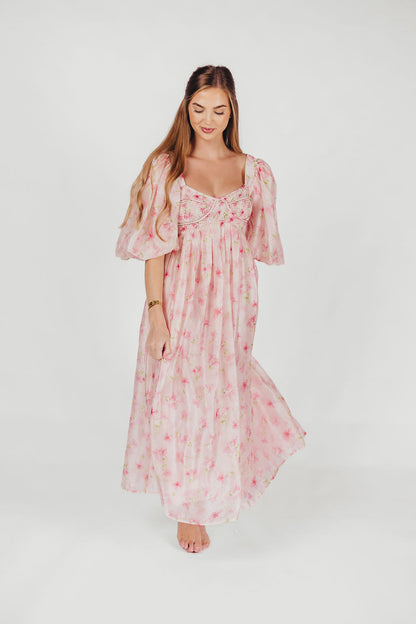 Harlow Maxi Dress in Pink - Bump Friendly & Inclusive Sizing (S-3XL)