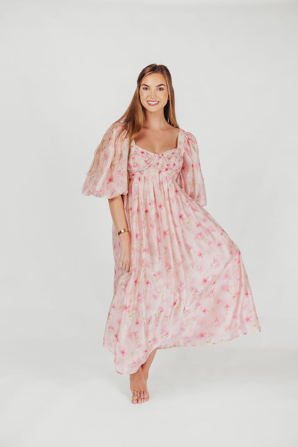 Harlow Maxi Dress in Pink - Bump Friendly & Inclusive Sizing (S-3XL)