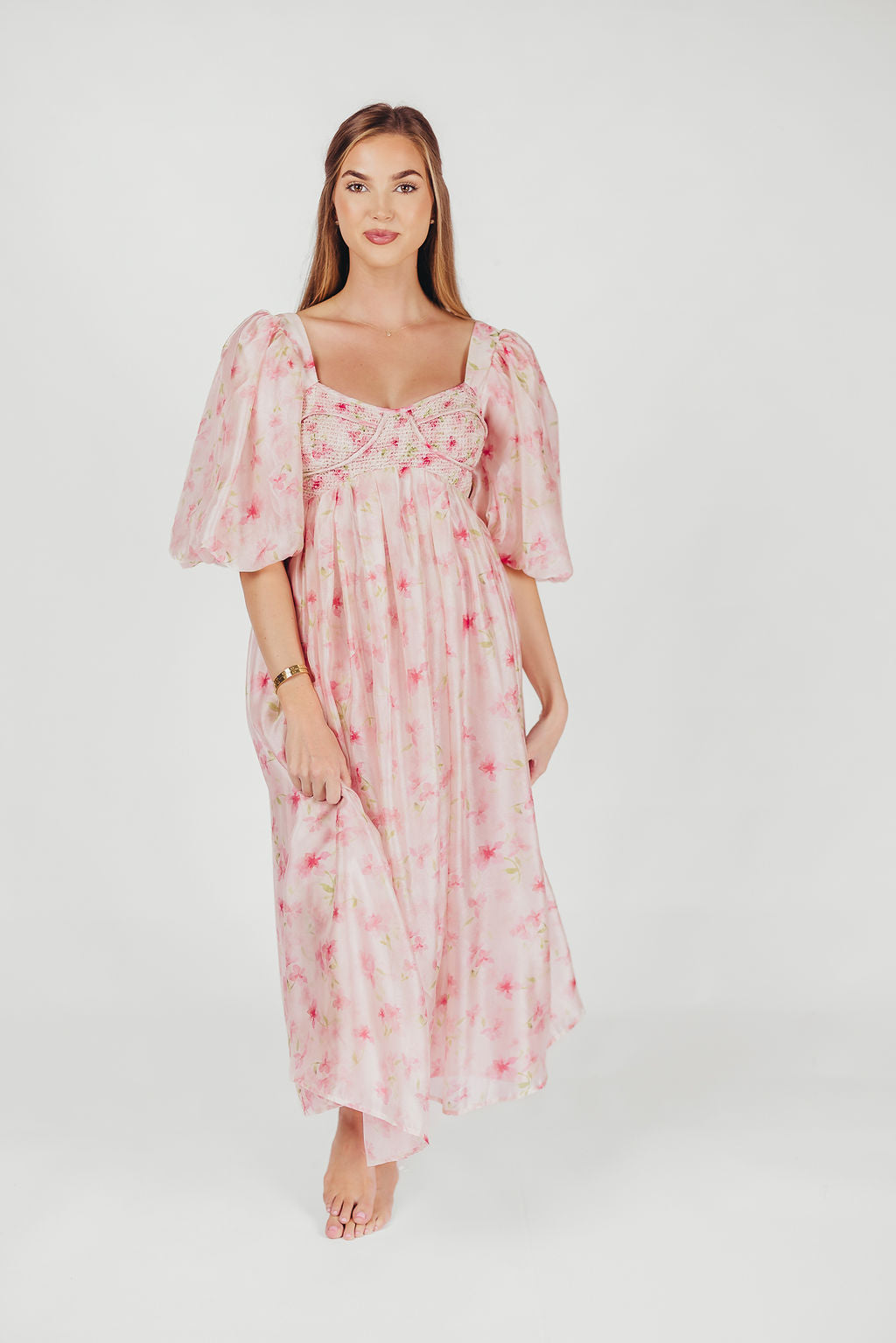 Harlow Maxi Dress in Pink - Bump Friendly & Inclusive Sizing (S-3XL)