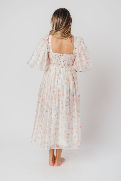 Harlow Maxi Dress in Tiny Pink Floral - Bump Friendly & Inclusive Sizing (S-3XL)