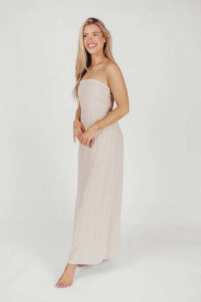 Blair Linen Maxi Dress in Melange