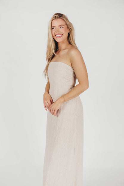 Blair Linen Maxi Dress in Melange