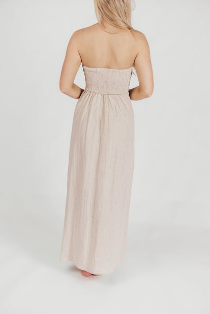 Blair Linen Maxi Dress in Melange