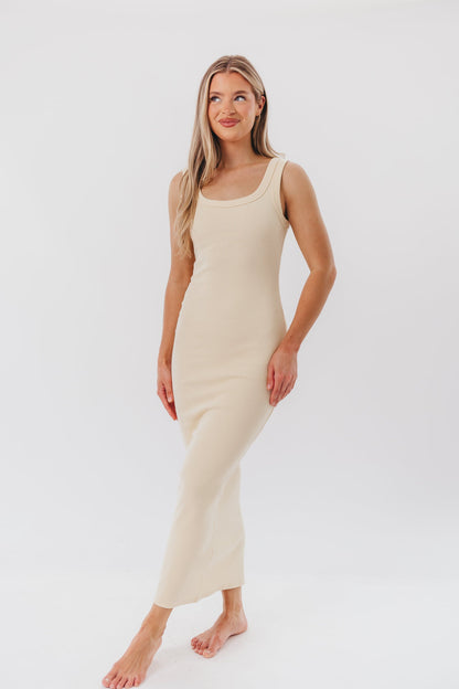 Abby Tank Maxi Dress in Natural