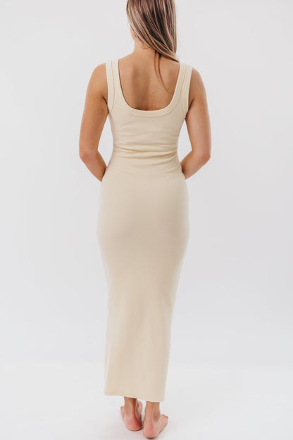 Abby Tank Maxi Dress in Natural