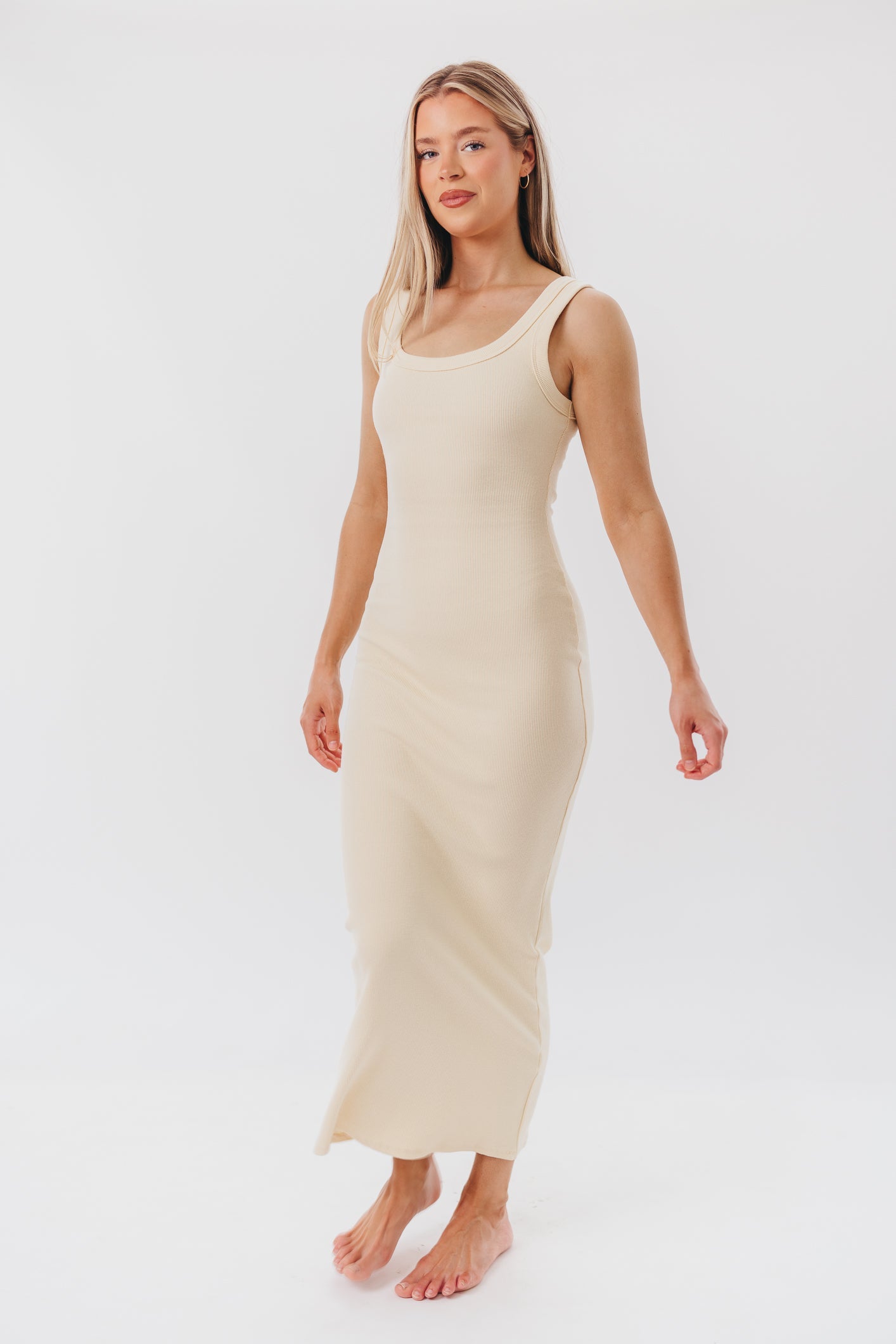 Abby Tank Maxi Dress in Natural