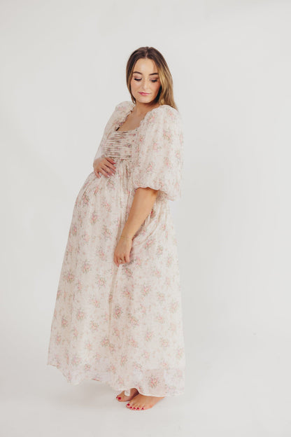 Melody Maxi Dress in Petal Pink - Bump Friendly & Inclusive Sizing (S-3XL)