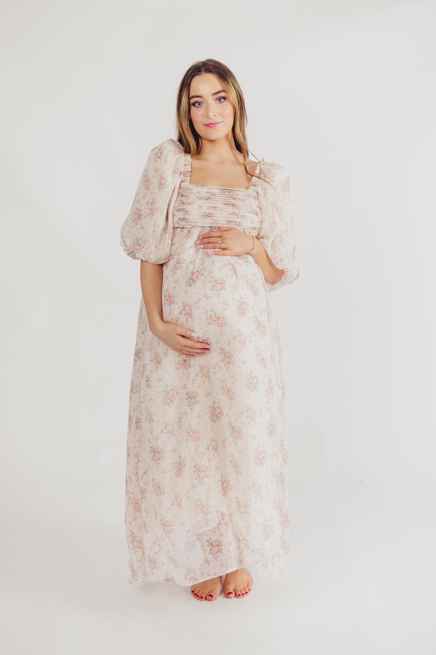 Melody Maxi Dress in Petal Pink - Bump Friendly & Inclusive Sizing (S-3XL)