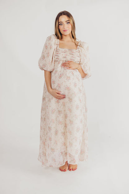 Melody Maxi Dress in Petal Pink - Bump Friendly & Inclusive Sizing (S-3XL)