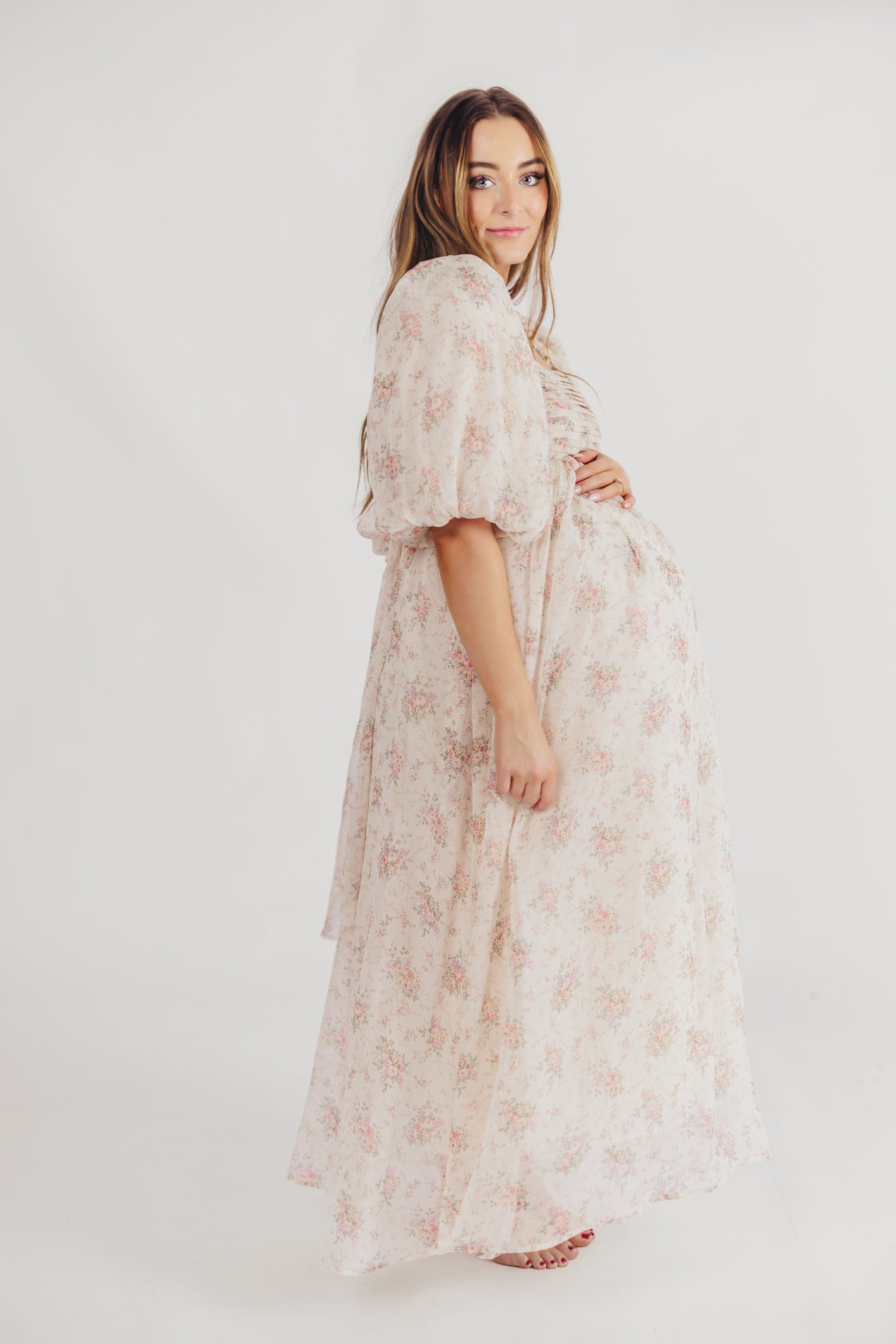 Melody Maxi Dress in Petal Pink - Bump Friendly & Inclusive Sizing (S-3XL)