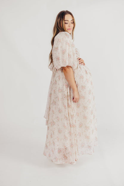 Melody Maxi Dress in Petal Pink - Bump Friendly & Inclusive Sizing (S-3XL)