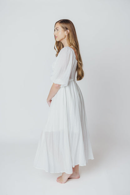 Lana Midi Dress in White - Inclusive Sizing (S-3X)