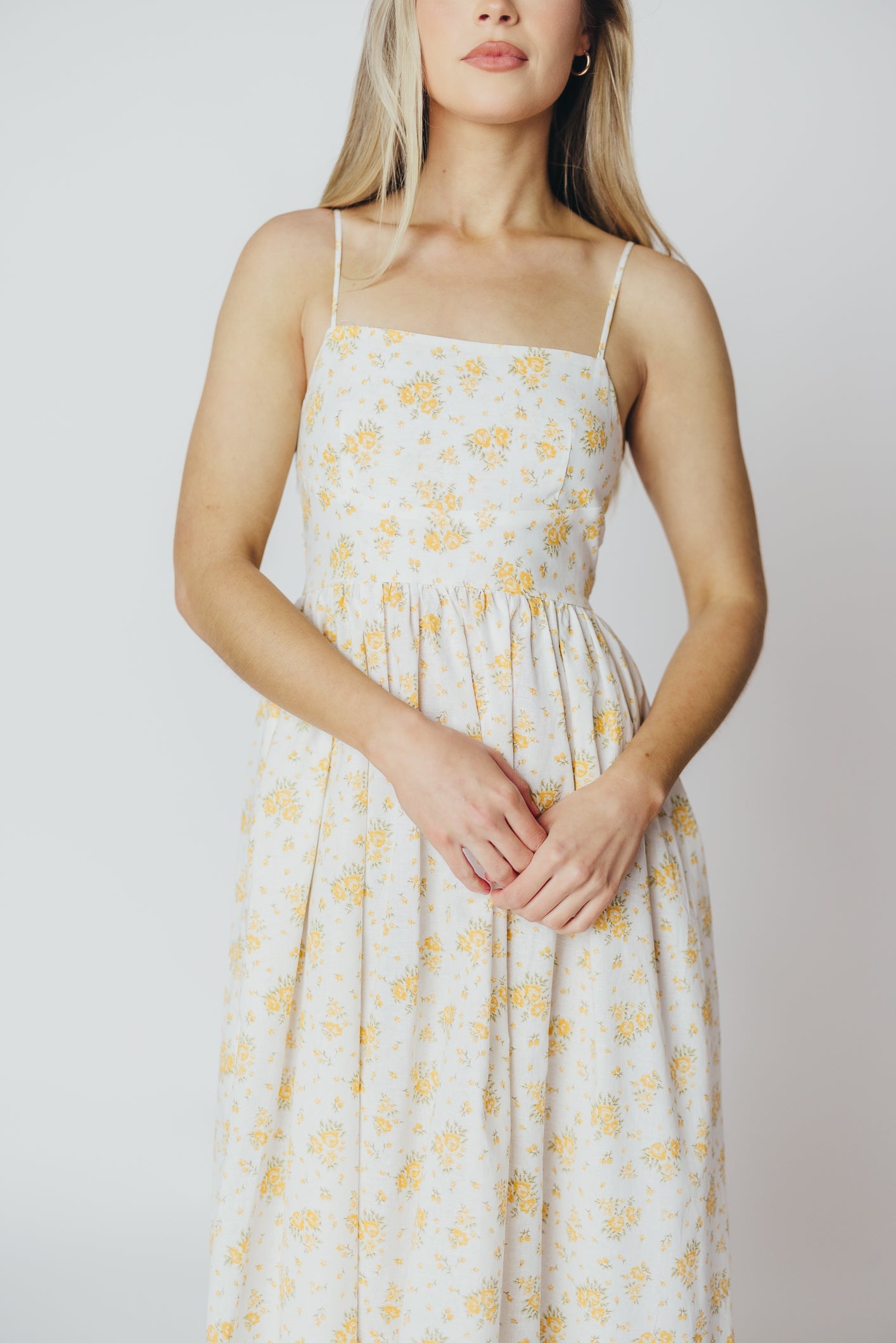 Diane Maxi Dress in White Marigold