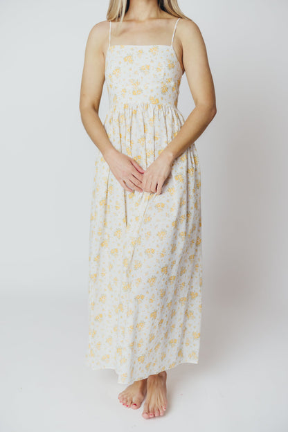 Diane Maxi Dress in White Marigold