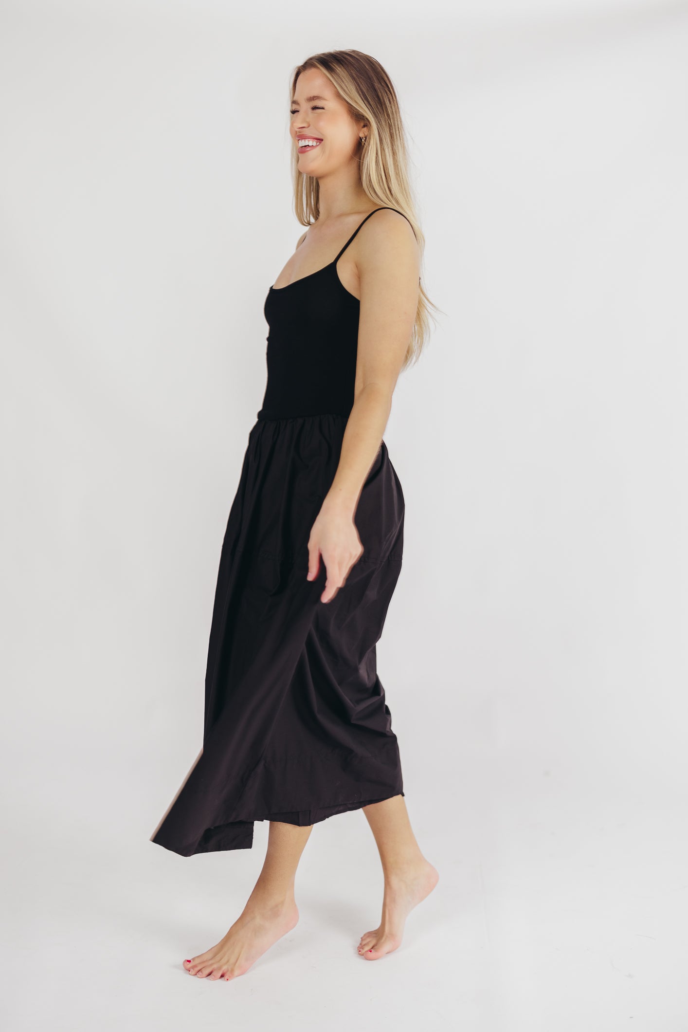 Emily Midi Dress in Black