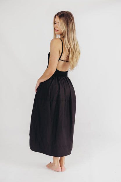 Emily Midi Dress in Black