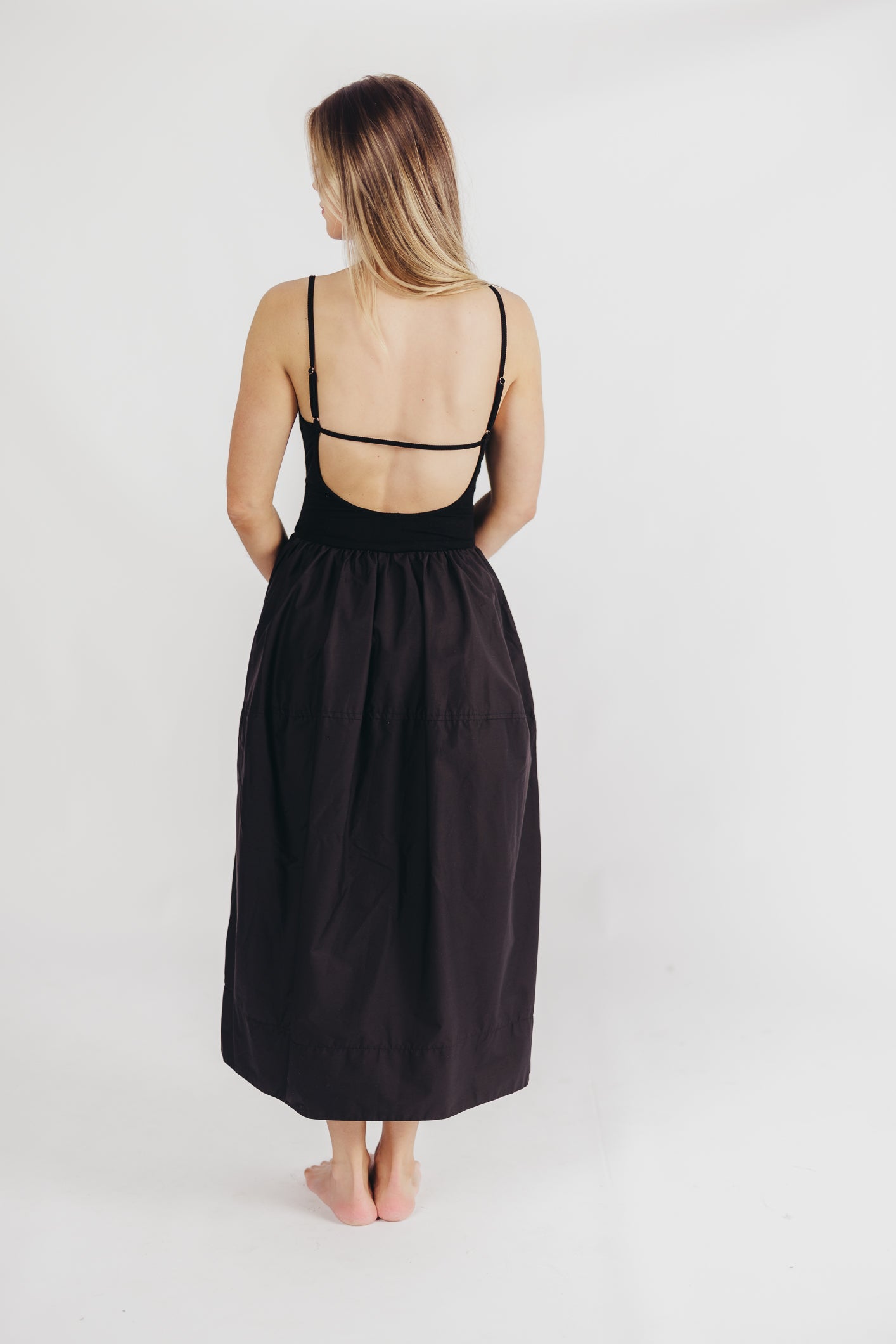 Emily Midi Dress in Black