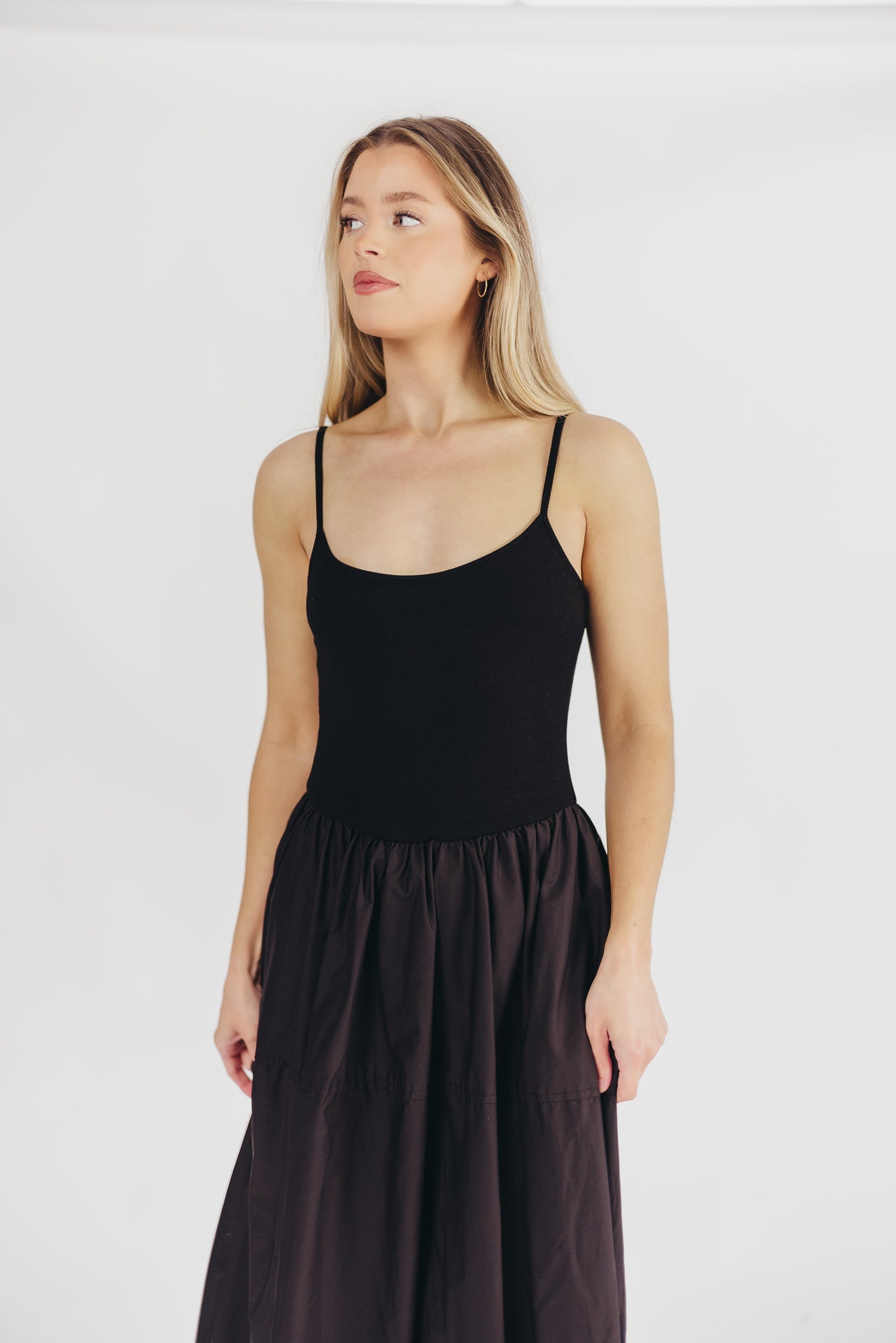 Emily Midi Dress in Black