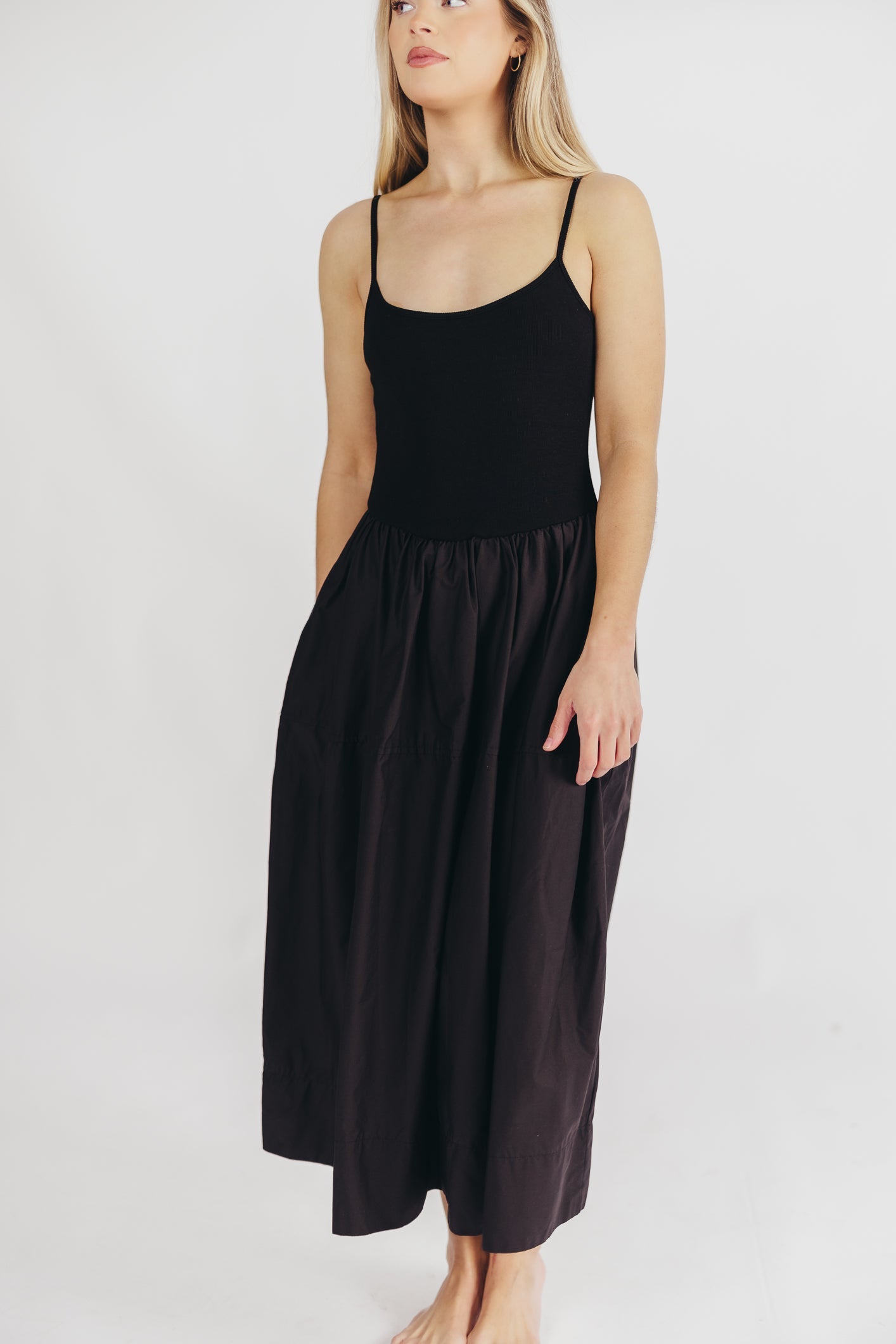 Emily Midi Dress in Black