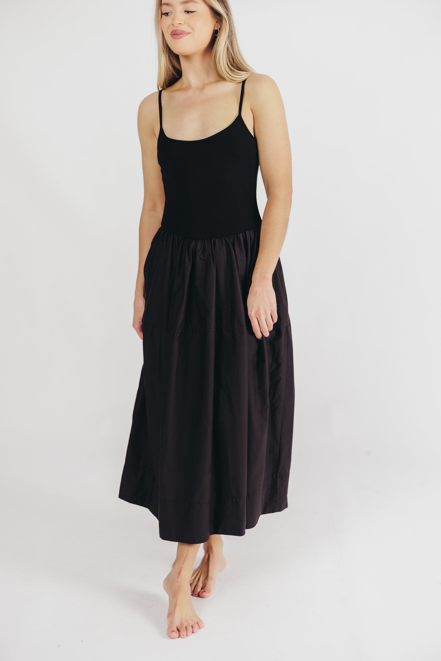 Emily Midi Dress in Black