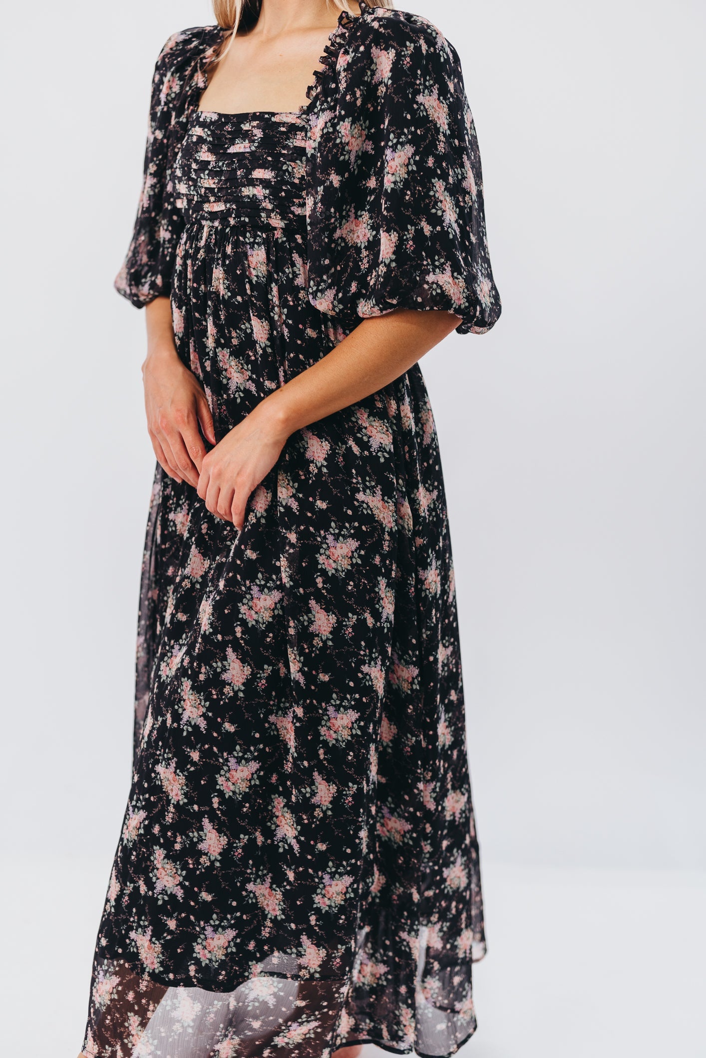 Melody Maxi Dress in Black - Bump Friendly & Inclusive Sizing (S-3XL)