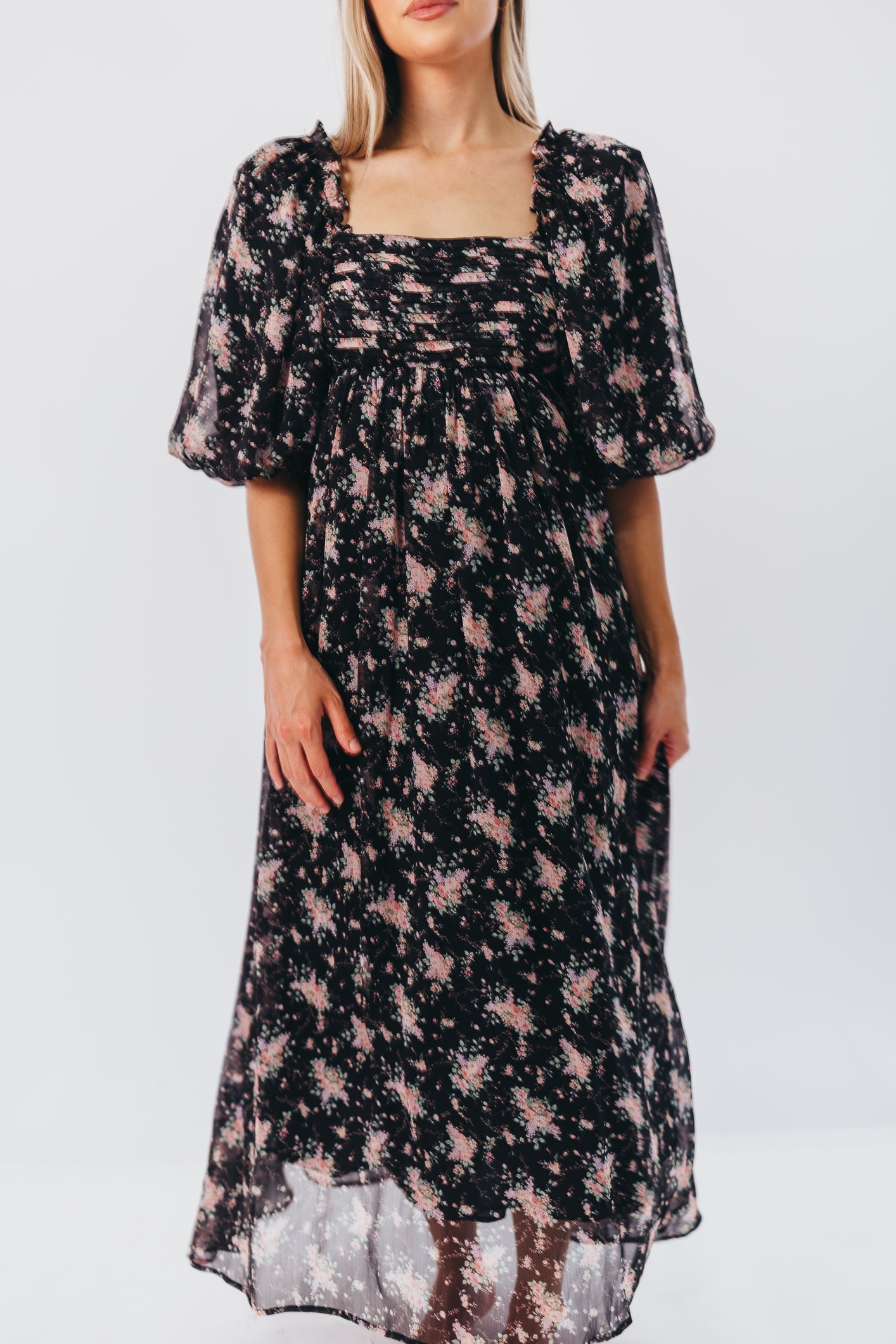 Melody Maxi Dress in Black - Bump Friendly & Inclusive Sizing (S-3XL)