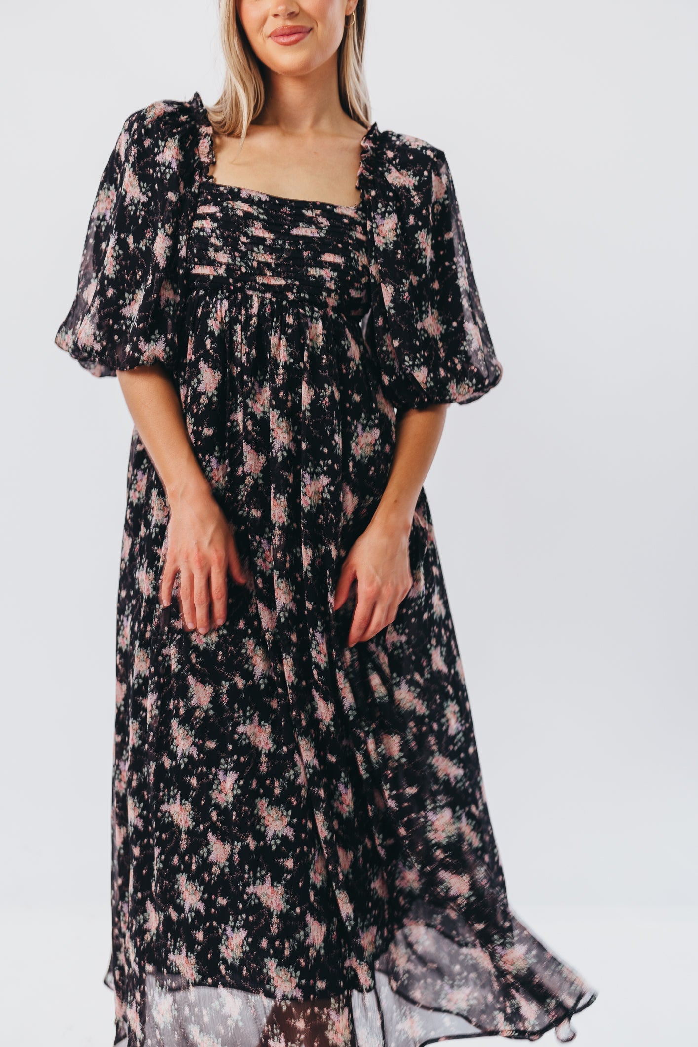 Melody Maxi Dress in Black - Bump Friendly & Inclusive Sizing (S-3XL)