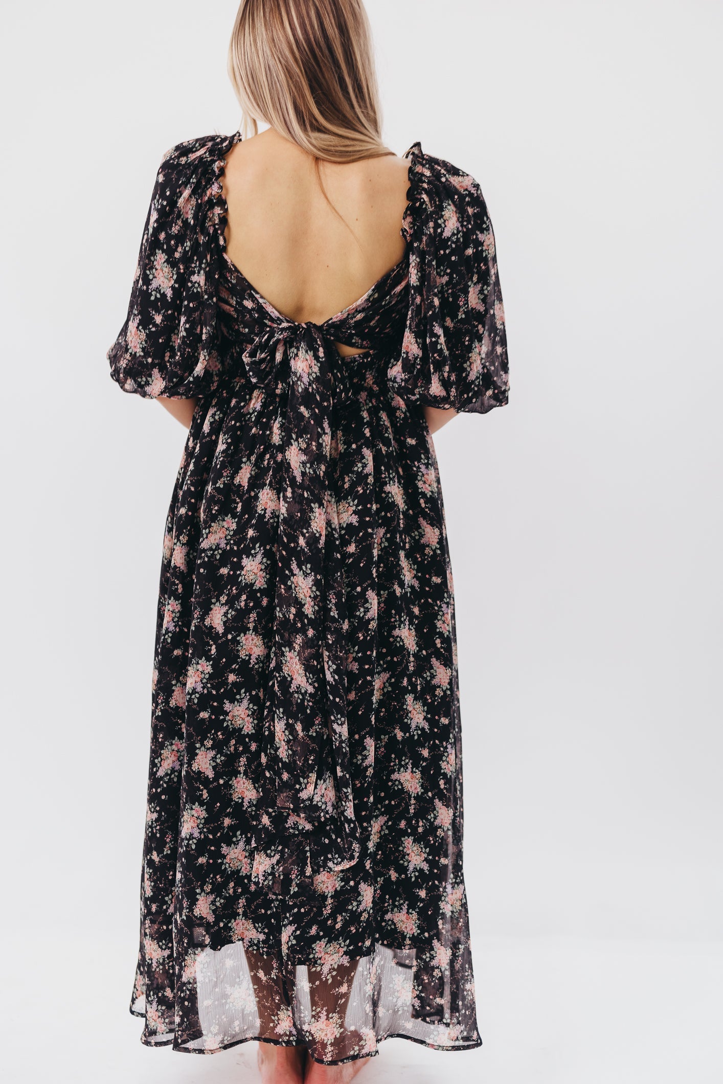 Melody Maxi Dress in Black - Bump Friendly & Inclusive Sizing (S-3XL)