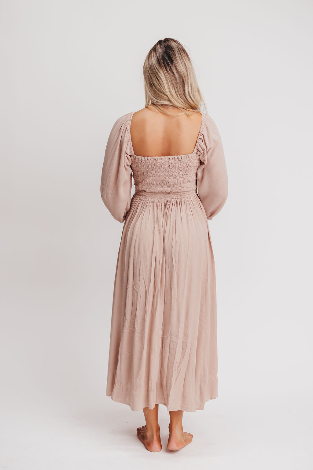 Geri Coastal Maxi Dress in Ecru