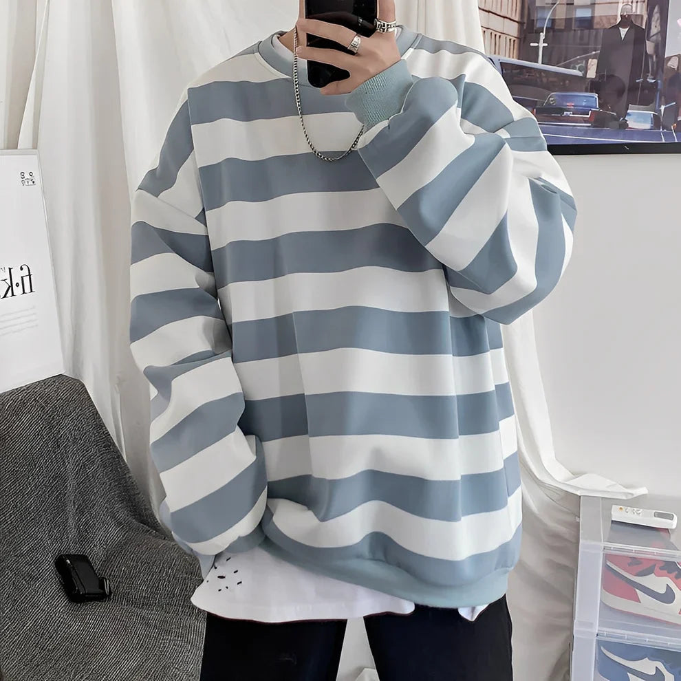 Christian oversized striped knit sweater – men