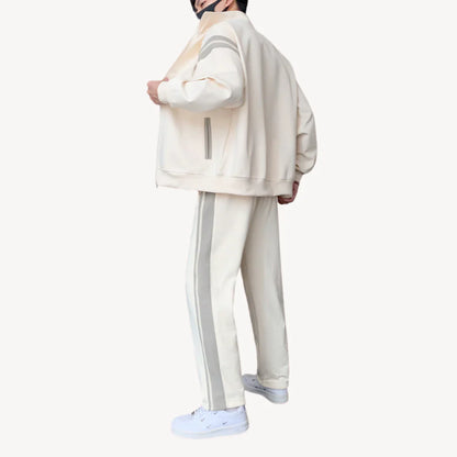 Men's cotton tracksuit, 2-piece set including jacket and jogging pants