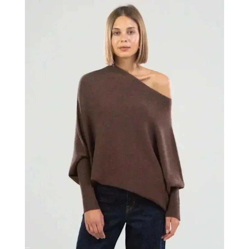 Women's relaxed fit knit sweater, stylish and comfortable