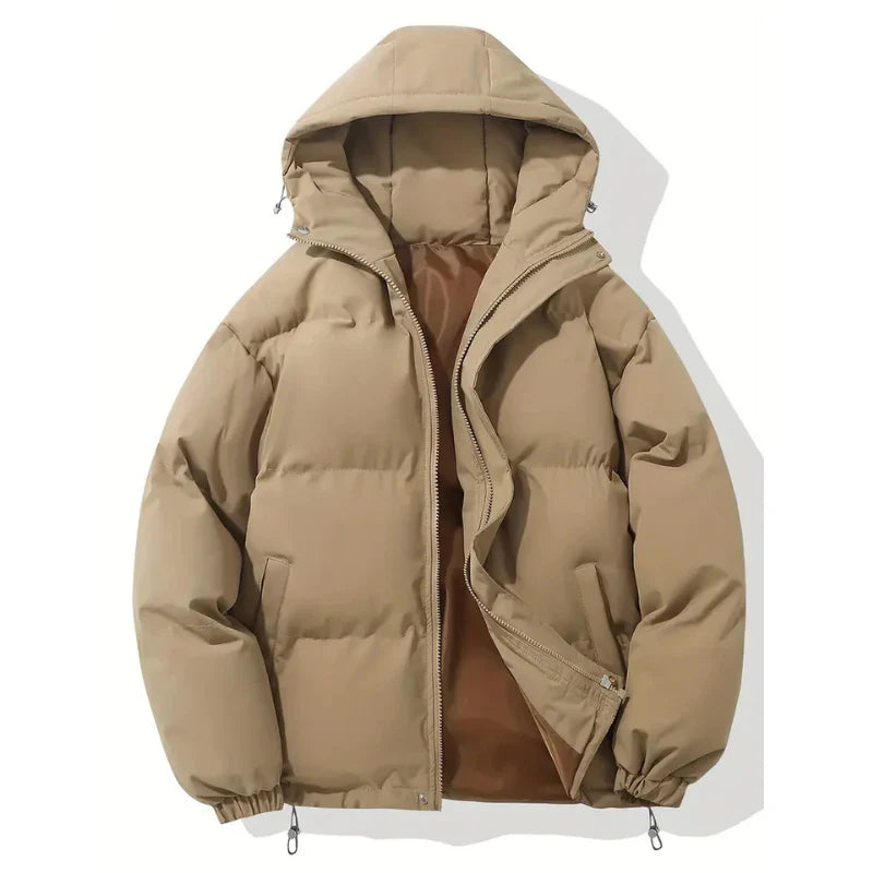 Elegant winter down jacket with hood