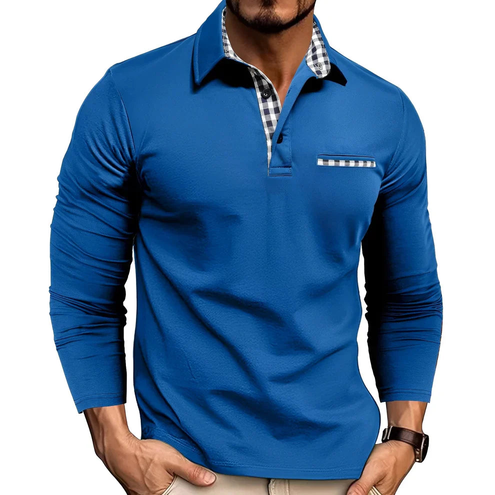 Rupert casual long-sleeve polo shirt – men