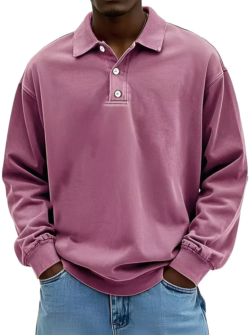 Clayton classic long-sleeve polo shirt – men
