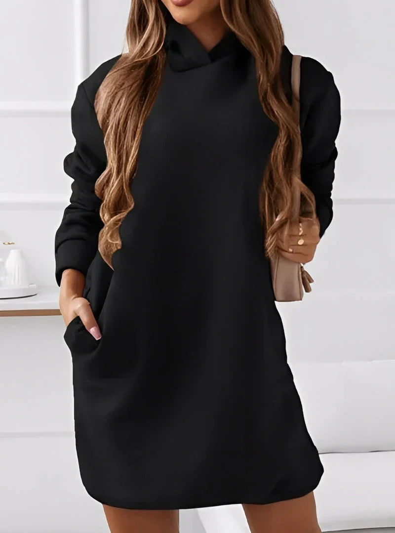 Michaela stylish hooded mini dress – women