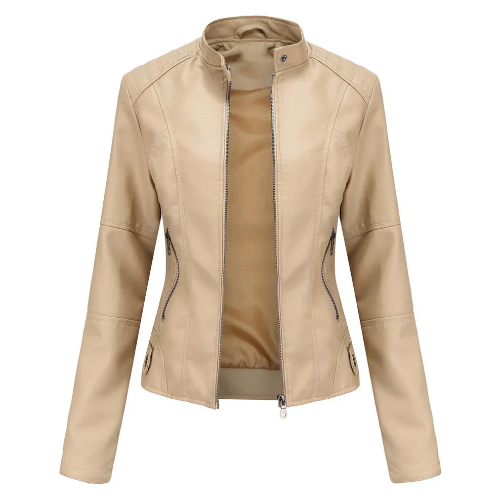 Martha – stylish, slim-fit leather jacket for women