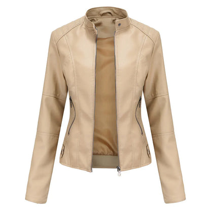 Martha – stylish, slim-fit leather jacket for women