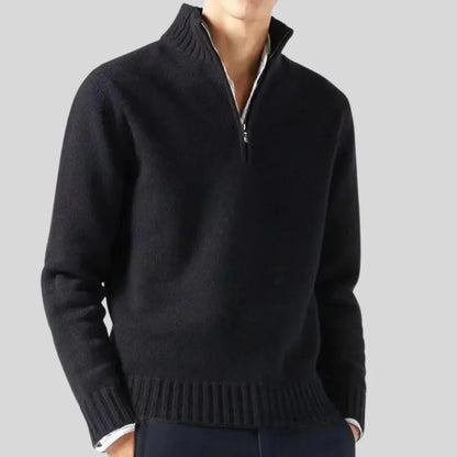 Anton luxurious half-zip sweater – men
