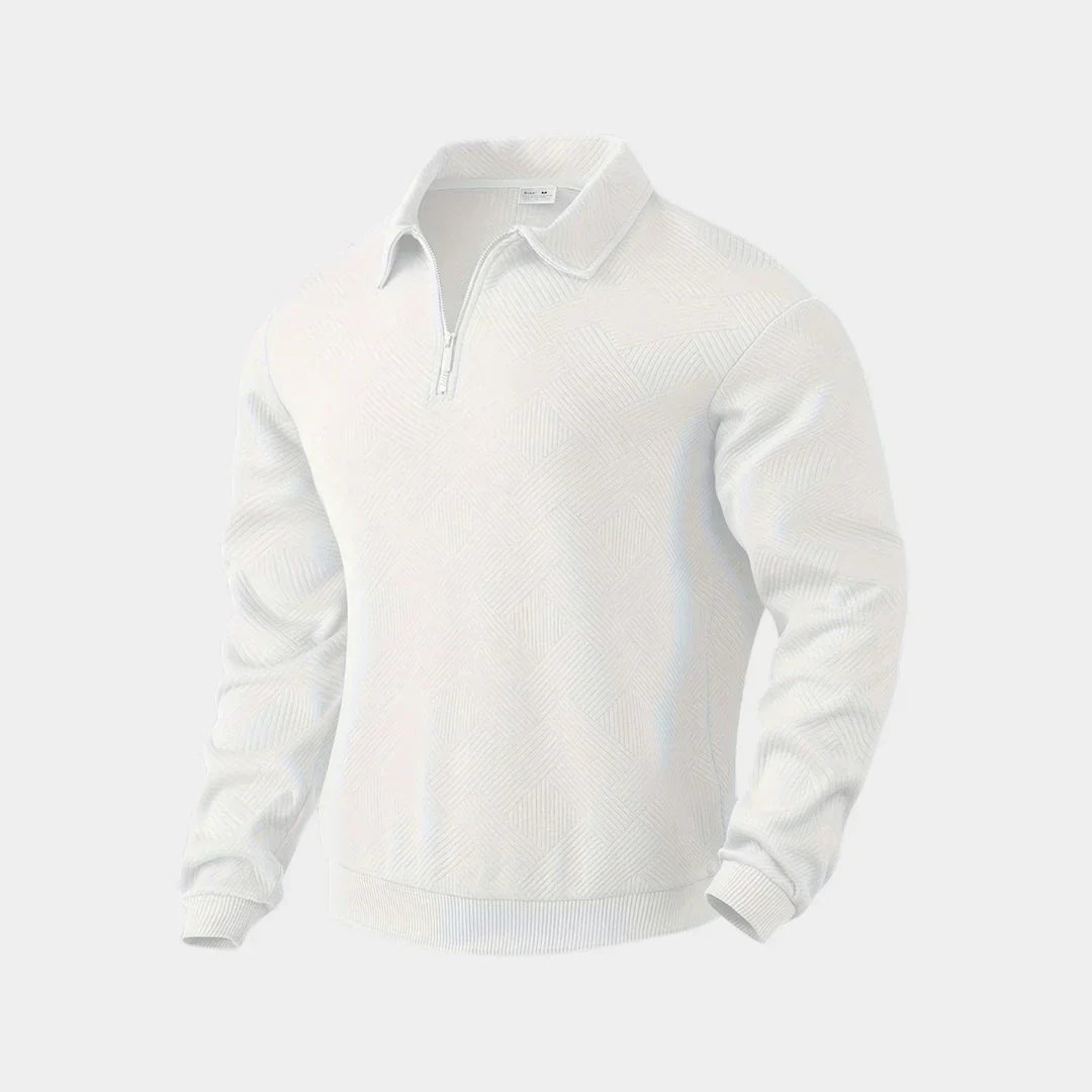 Men’s half-zip stand collar sweater