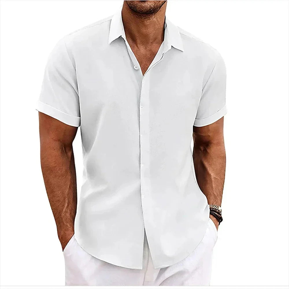 Men’s cotton-linen shirt – men