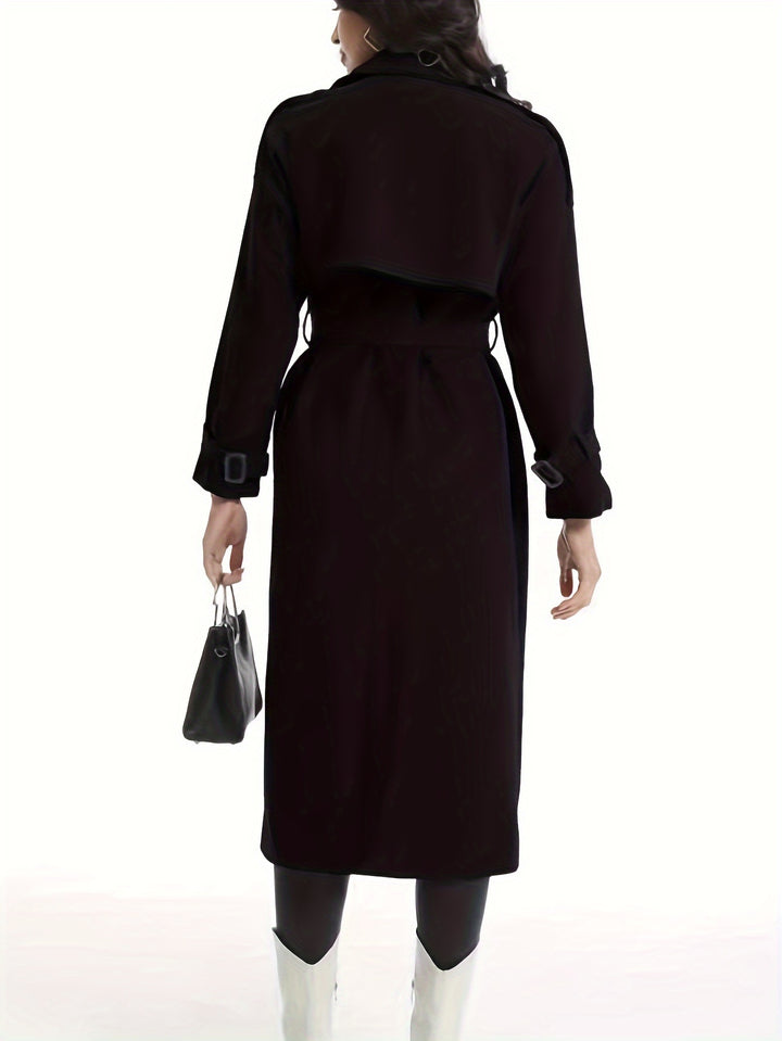 MILA | Long Double-Sided Trench Coat with Belt