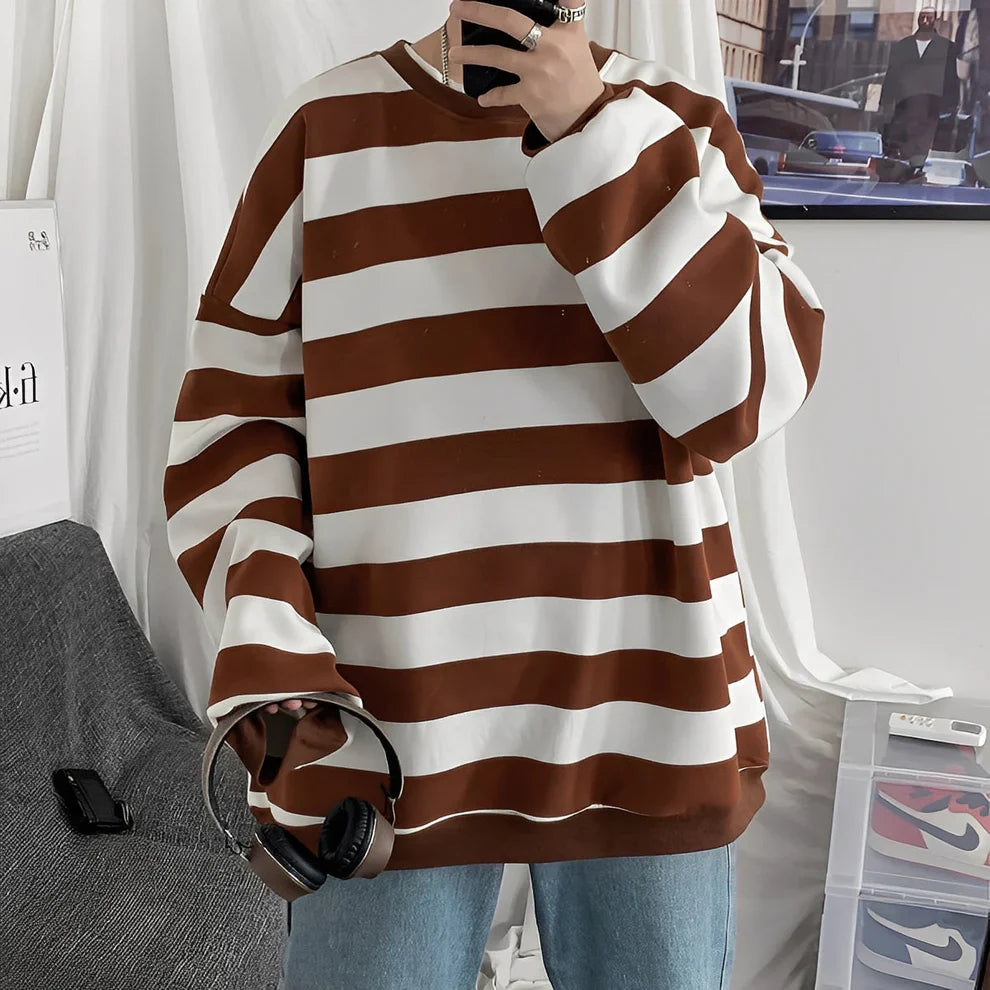 Christian oversized striped knit sweater – men
