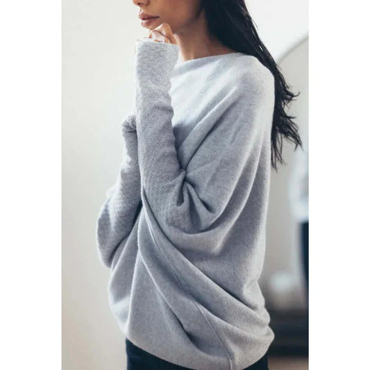 Women's relaxed fit knit sweater, stylish and comfortable