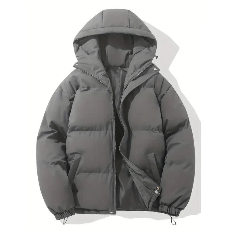 Elegant winter down jacket with hood