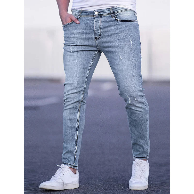 Men's skinny jeans in stretch denim