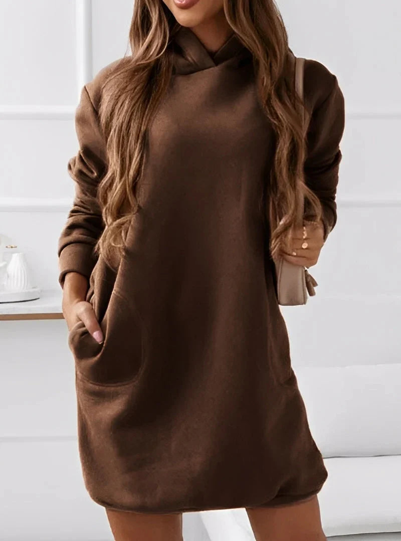 Michaela stylish hooded mini dress – women